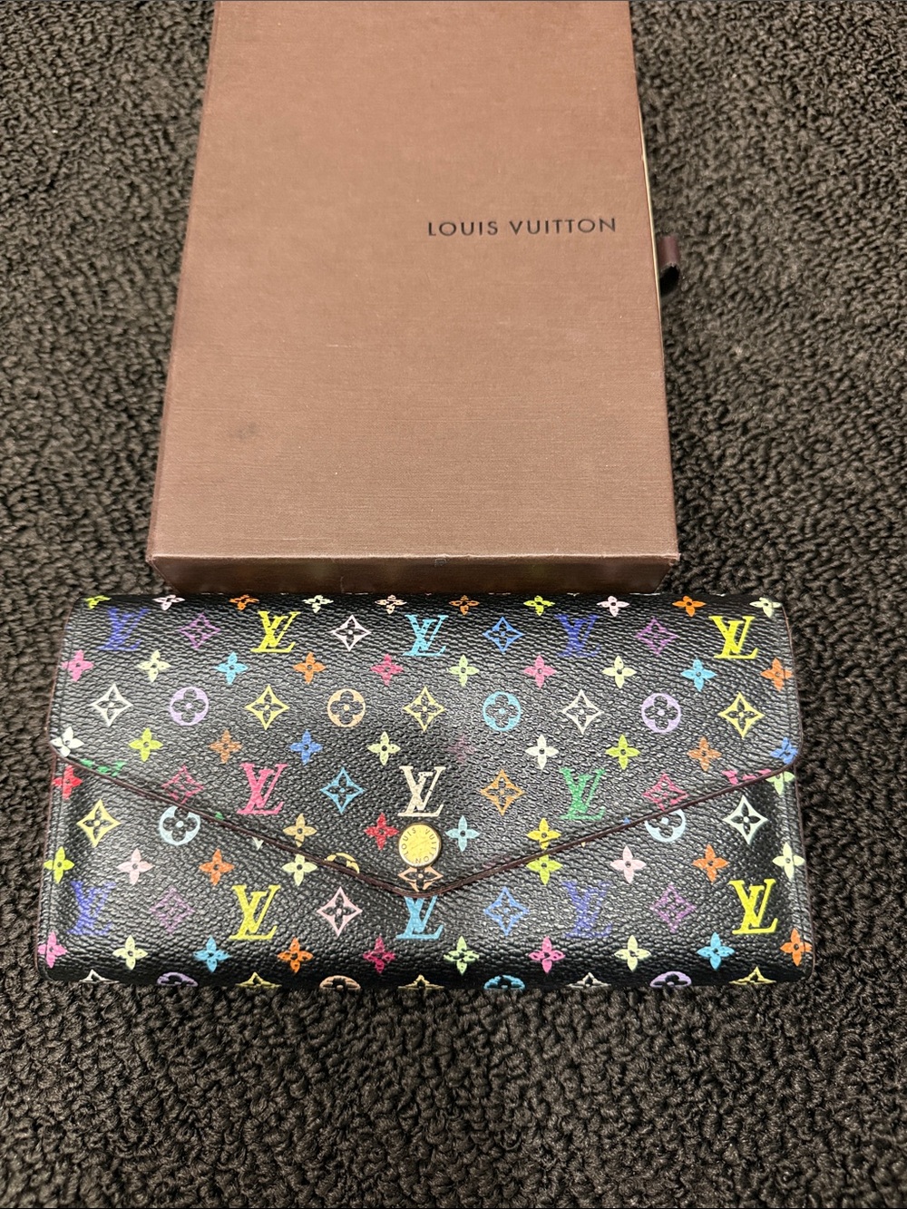 Louis Vuitton murakami black Sarah wallet